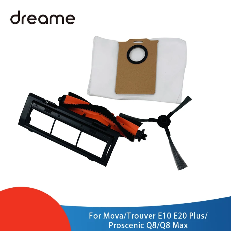 Original Spare Part For Mova / Trouver E10 E20 PLUS Vacuum Cleaner Accessories Main Side Brush HEPA Filter Mop Pad Dust Bag