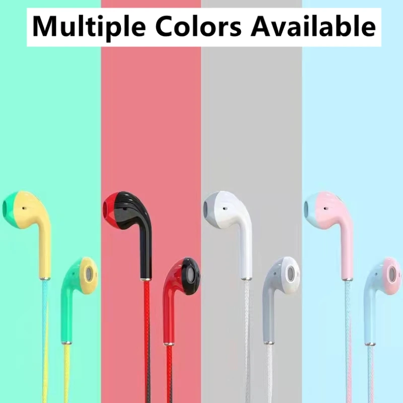 Wire Stereo Earphone 3.5MM IN-Ear Headphone Box Running Music Game Earphone Noise Cancel for Mobile Phone PC PAD Laptop With Mic