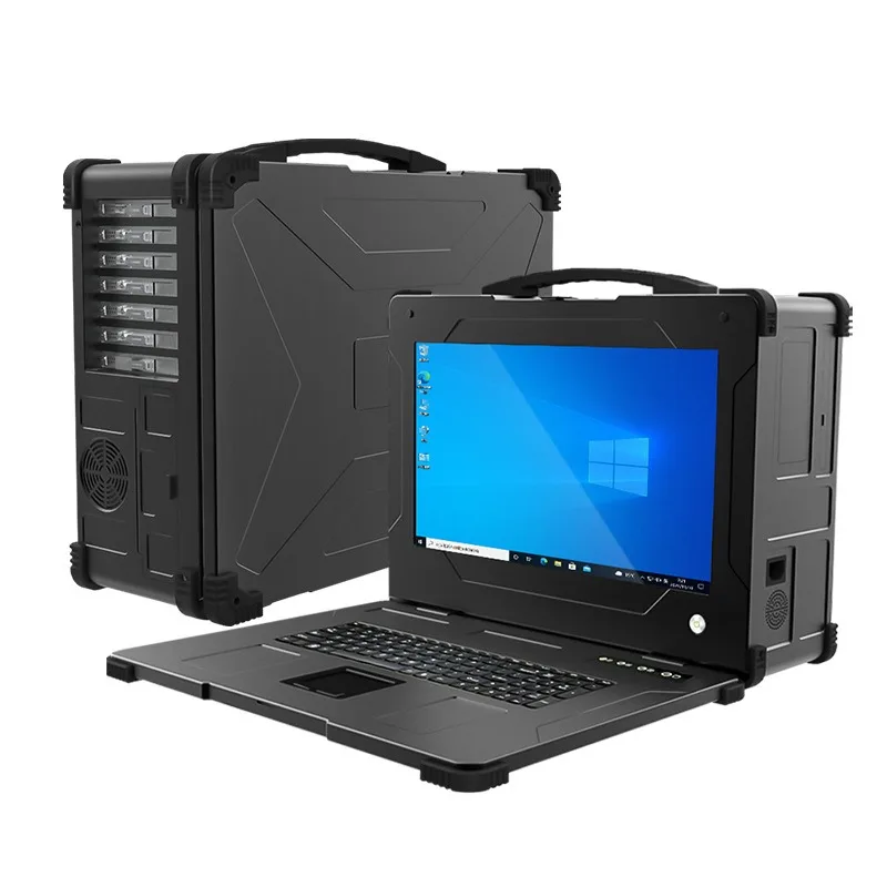 Flip down rugged computer dustproof and shockproof industrial portable rugged computer industrial computer