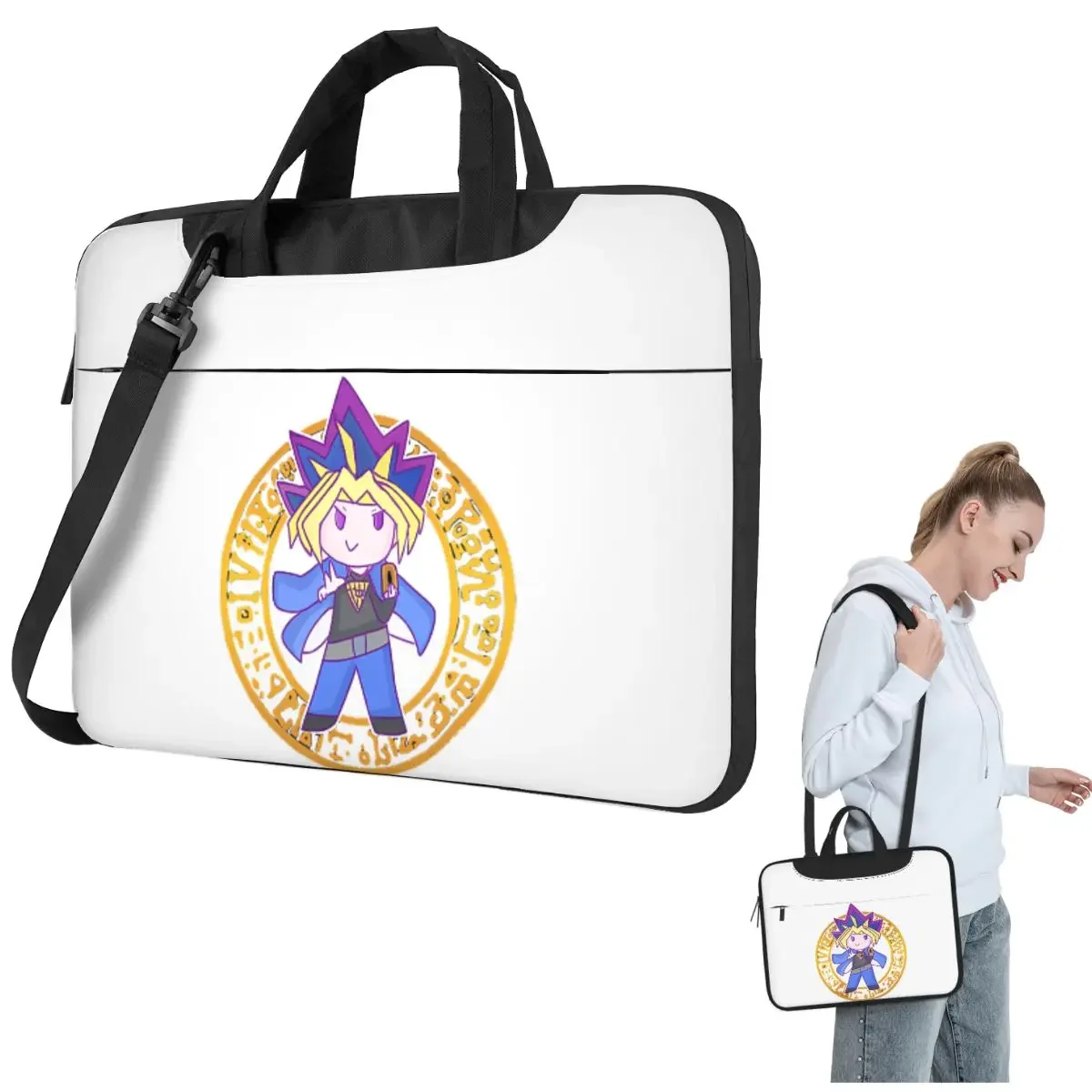 King Of Games Chibi Crossbody Laptop Bag Case Computer Bag 13 14 15.6 Inch Notebook Pouch for Macbook Pro