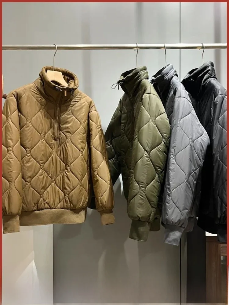 

Теплый хлопковый джет с воротником-стойкой и вышивкой на молнии, тонкая зимняя верхняя одежда для молодежной повседневной одежды