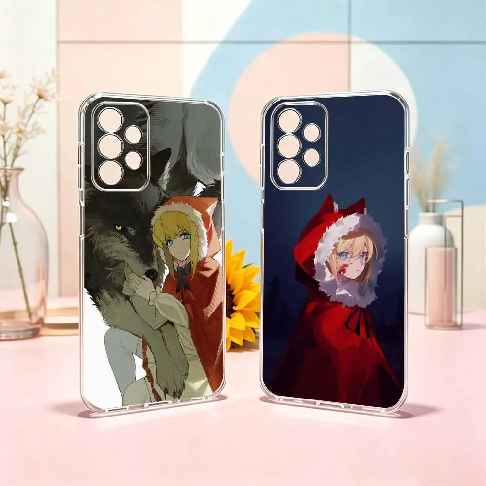 Red hood from Black Souls-S  Phone Case Transparent Silicone Soft For Samsung S25,S24,S21,S22,S23,S30,Ultra,S20,Plus,Fe Gift