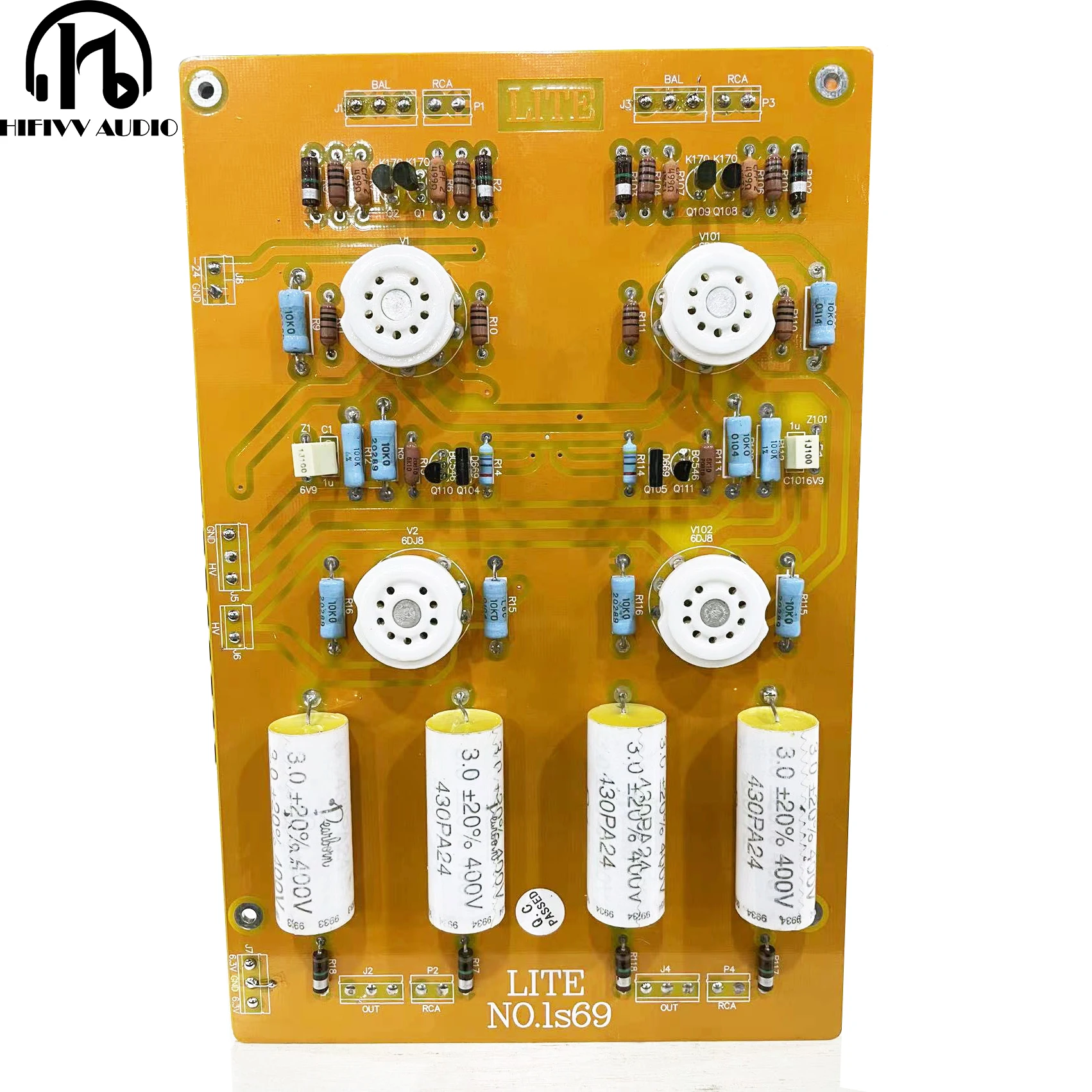 

LS69 tube Amplifier board of fully balanced electron tube front stage amplification PCB empty board 6922 tube amp