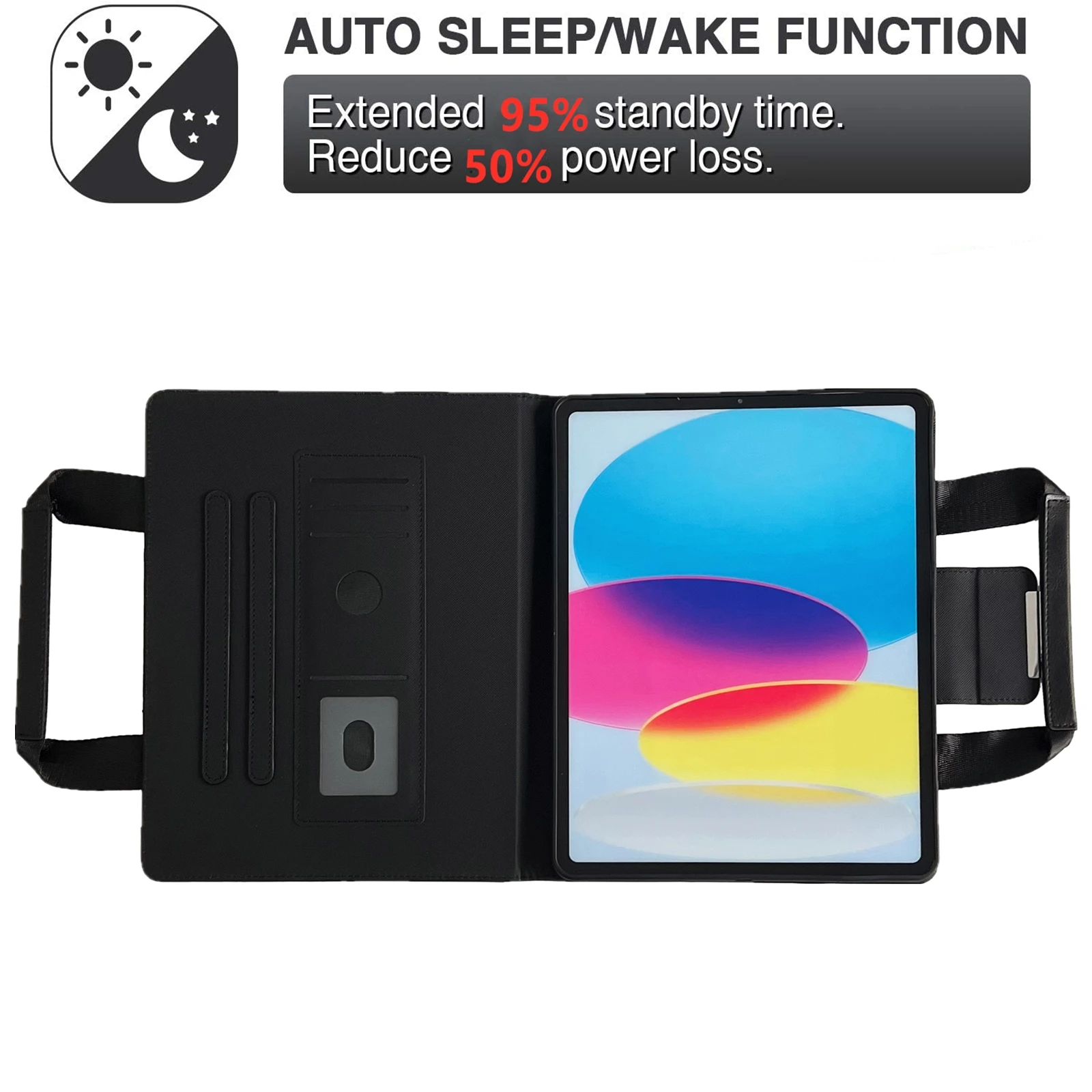 Tablet Case for iPad Air 11 (2026) / (2025) / (2024) / Pro 11 (2022) / Air (2022) / (2020) Auto Wake / Sleep Leather Cover with