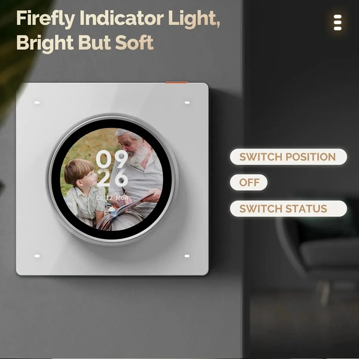 (HOPE) Tuya WiFi Smart Knob Central Control Screen Touch Rotate 3 Relays 4 Buttons Programmable Scene Switch