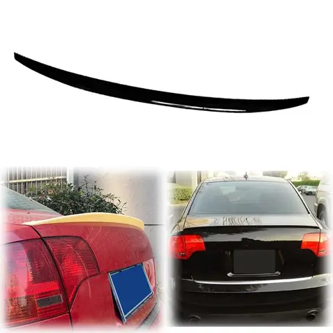 2005 2006 2007 2008 Audi A4 S4 B7 S-라인 자동차 후면 Duckbill 트렁크 스포일러 윙 립 고품질 ABS 광택 블랙 바디 키트