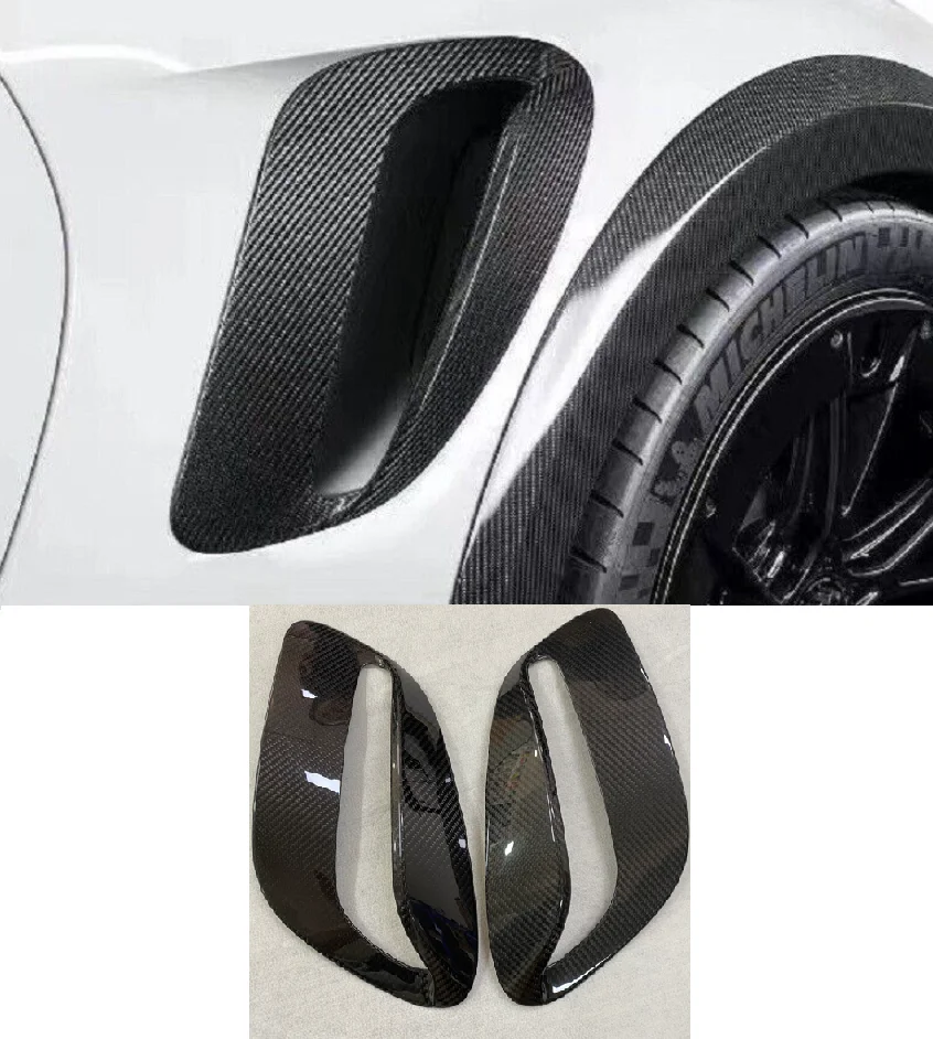 

Dry Carbon Fiber Car Rear Side Air Vent Fender Cover Trims Fit For Porsche 911 992 turbo 2019-2022