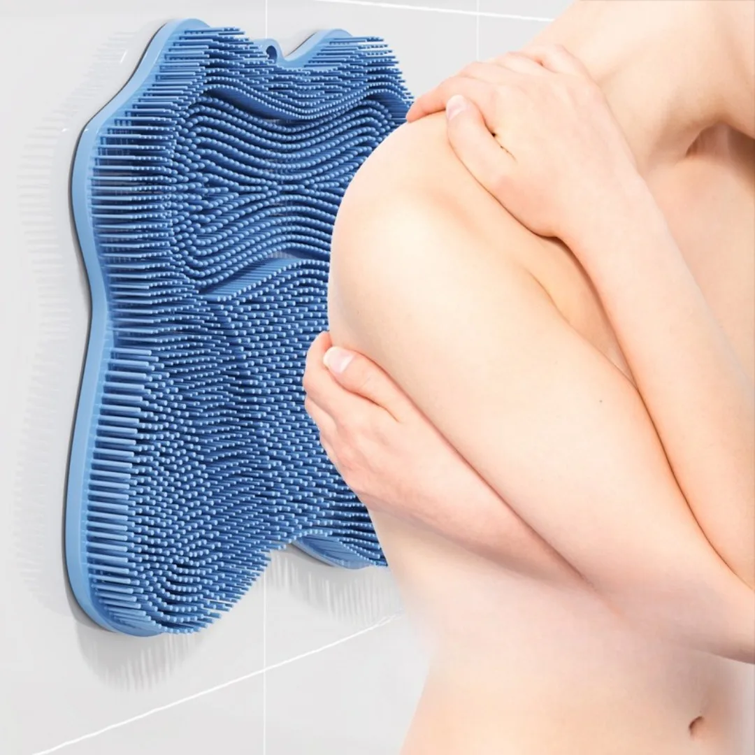 

1pc Silicone Back Rub Pad Shower Foot Scrubber Mat Massage Bath Tool Non Slip Suction Cup Soft Gel Pads For Cleaning Exfoliating