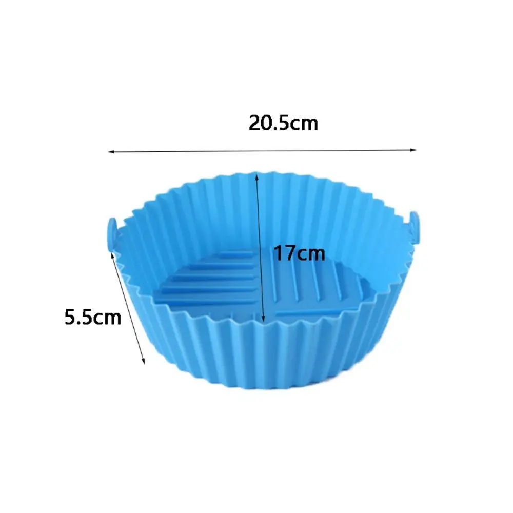 20cm Air Fryers Oven Baking Tray Reusable Silicone Non-Stick Round Baking Pan Microwave Pads Airfryer Pan Liner Cake Mold