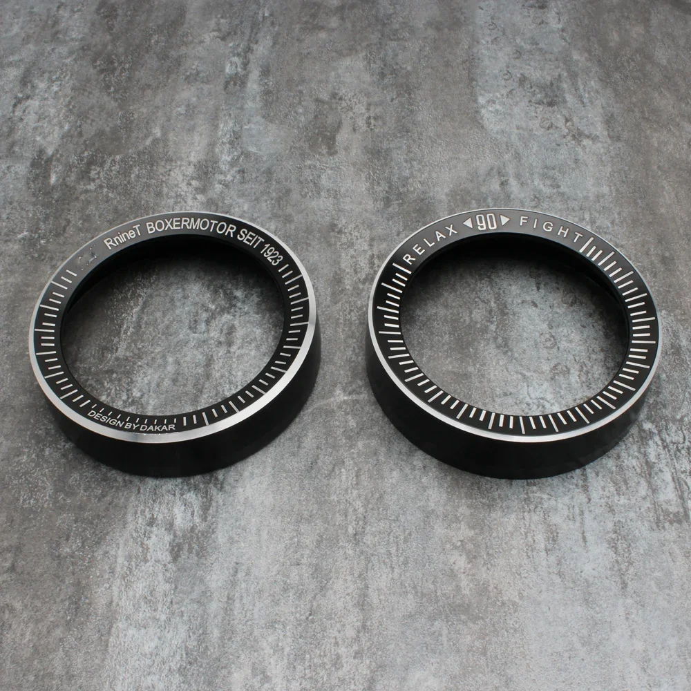 2 Pieces CNC Aluminum Motorcycle Speedometer Bezel Gauge Ring Tachometer Odometer Trim Cover for BMW R Nine T R9T 2018 2019 2020