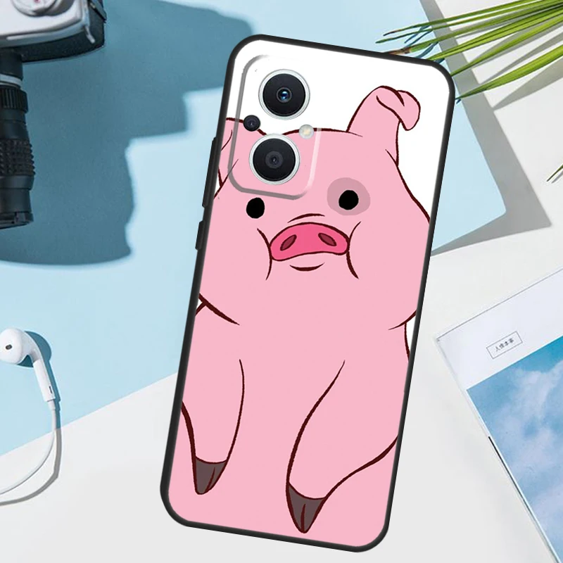 غطاء خنزير كاواي وردي لطيف لهاتف OPPO رينو 14F 13F 12F 11 F 10 12 13 14 Pro 7 8 Lite OPPO Find X9 X8 X6 X5 Pro