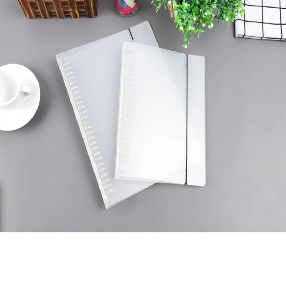 A5 B5  20/26 hole Transparent Notebook Cover Pp Plastic Binder Notebook Loose-leaf Binder Shell