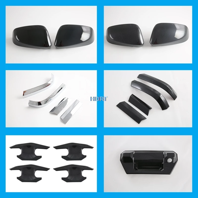 

Для Toyota Tacoma 2024 + автомобильный стиль, ручка чаши задней двери, крышка зеркала заднего вида, отделка зеркала заднего вида, аксессуары, внешняя наклейка