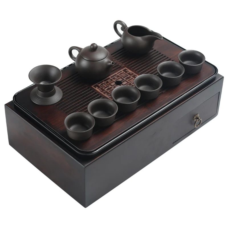 Multi-Functional Storage Box Tea Tray Large Japanese Style Kung Fu Tea Set