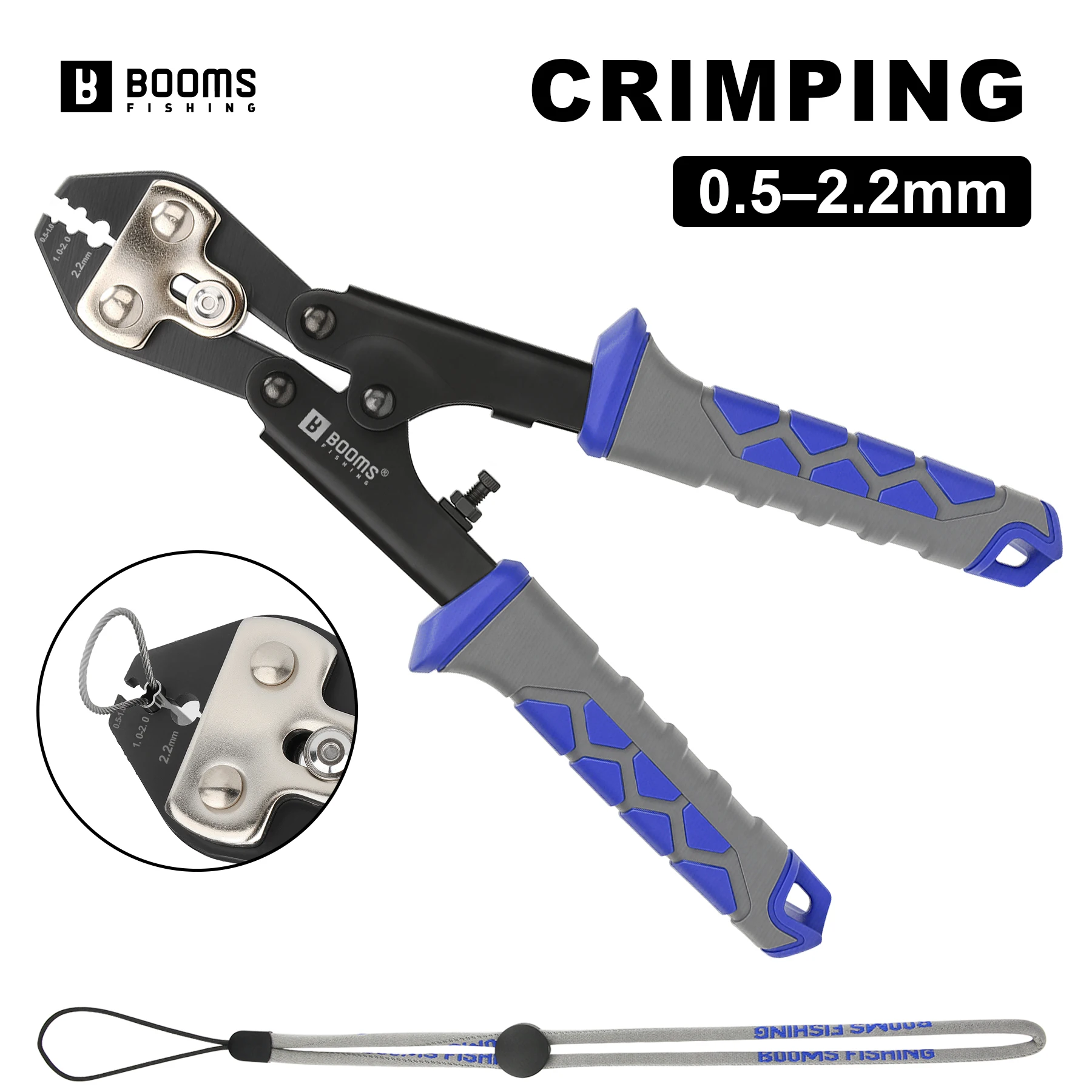 

Booms Fishing XW42 Fishing Crimping Pliers Tool Suitable For the Diameter is 0.5mm to 2.2mm Steel Wire Line 8.8in Fishing Tools