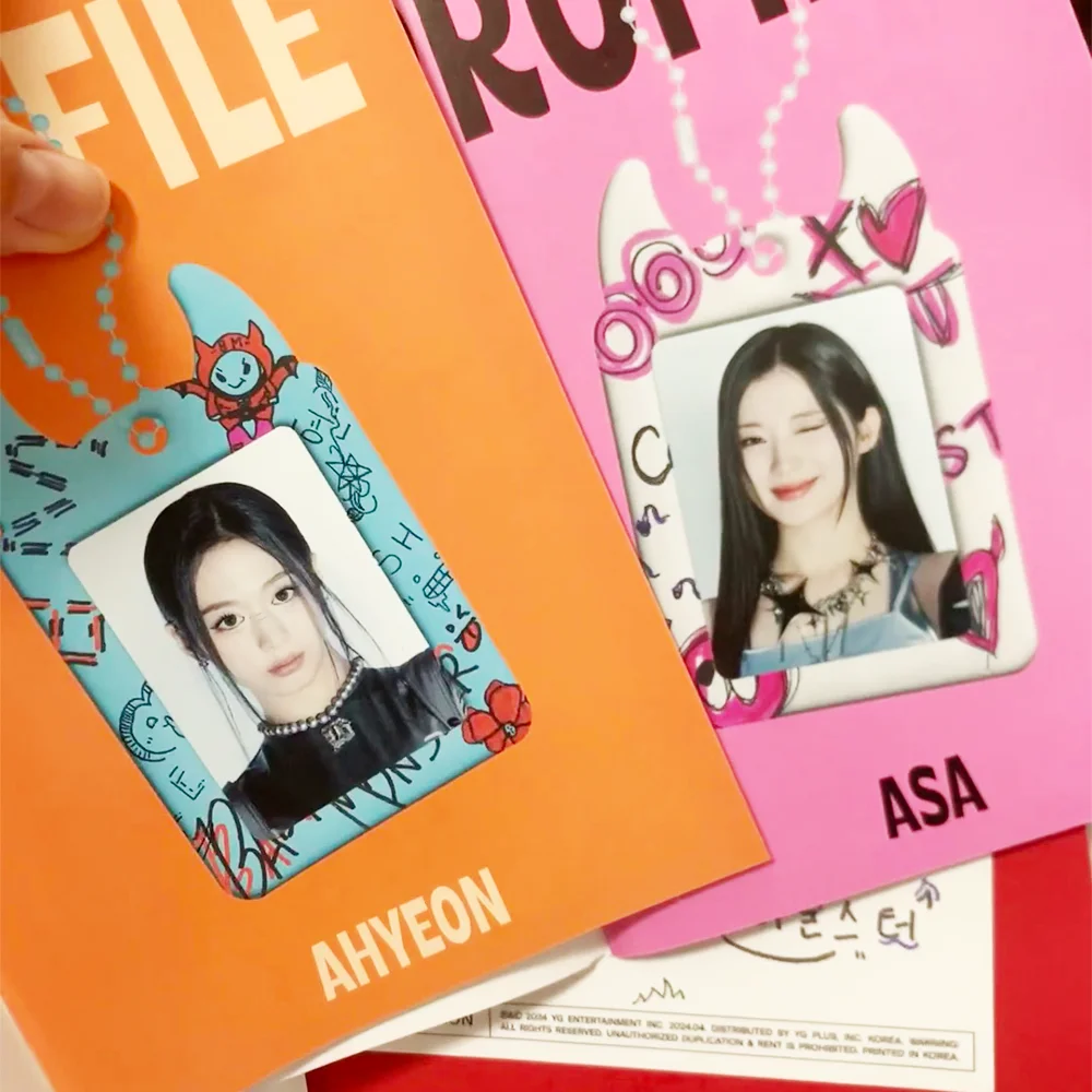 Kpop BabyMonster Pop-up Store Card Holder Keychain Photo Card Protective Cover Pendant AHYEON RUKA PHARITA RORA Fans Collection