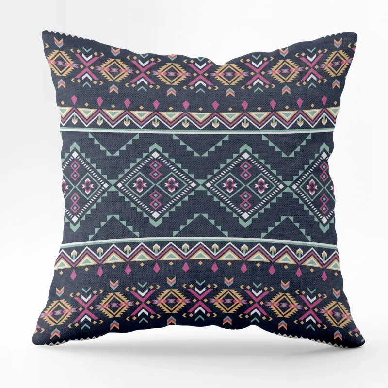 Nordic retro geometric printing pattern square cushion cover for home living room sofa car decoration throw pillow pillowcase