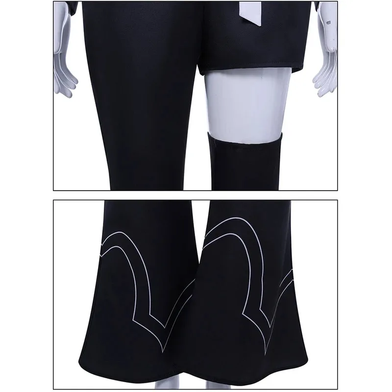 CyAnime Panty And Stocking Cosplay Polyurethane Top Pants Wig Roleplay Costume Female Suit Outfits Halloween Carnival Party Clot