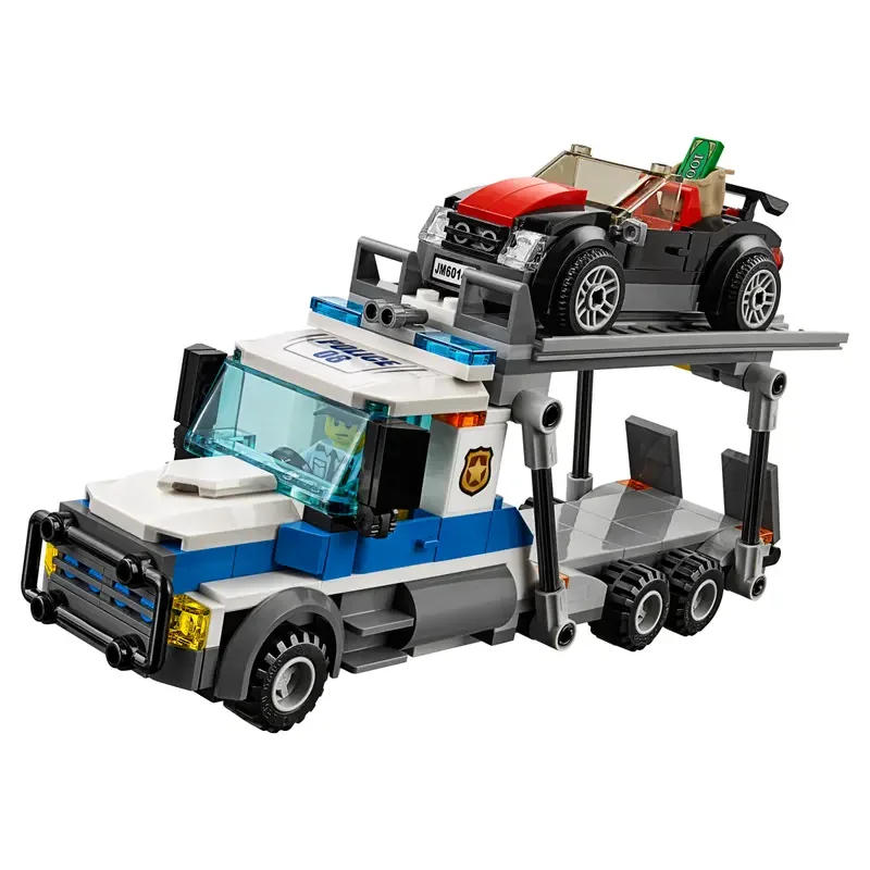 City Series Building Blocks Auto Transport Heist Car Robbery Police Arrest Children\'s Holiday Gift Assembling Toys