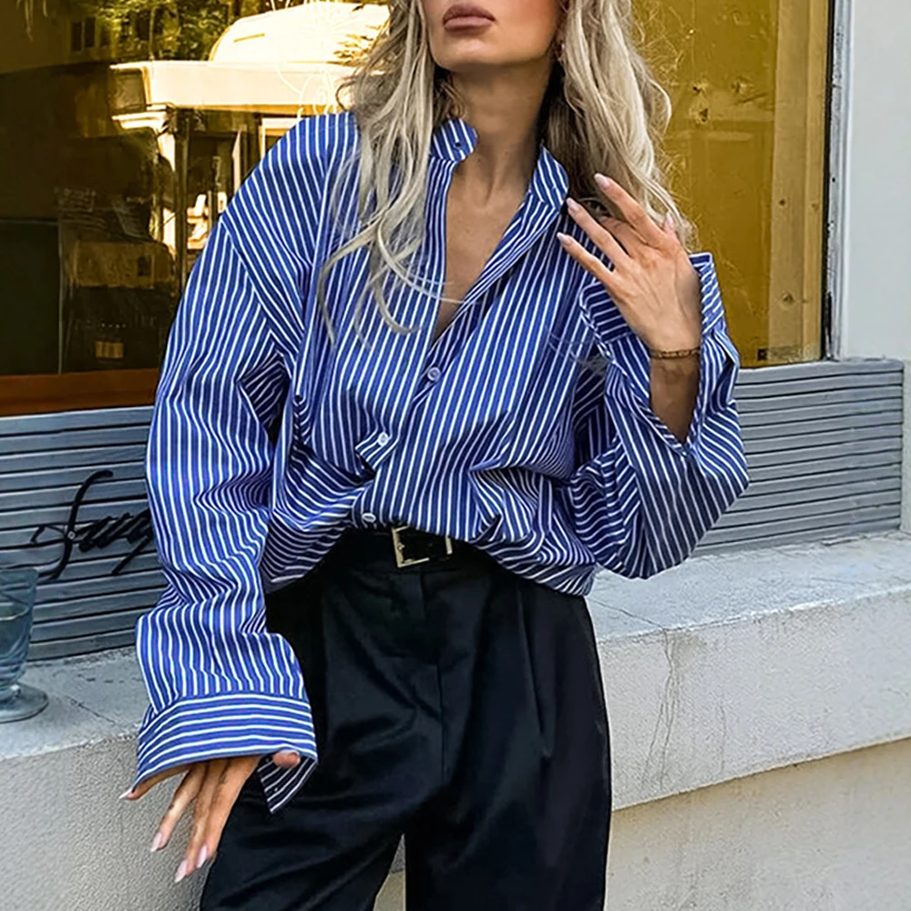 Französisch gestreiftes High-End-einfaches All-Match-Shirt für Damen, Herbst und Winter, neue Nische, personalisiertes Top für Damen