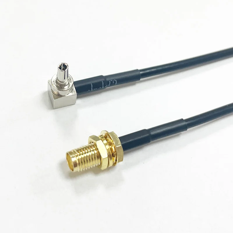 Coaxial RG174 Cable SMA Male Female to CRC9 Male 90° Extended Pigtail Copper Feeder