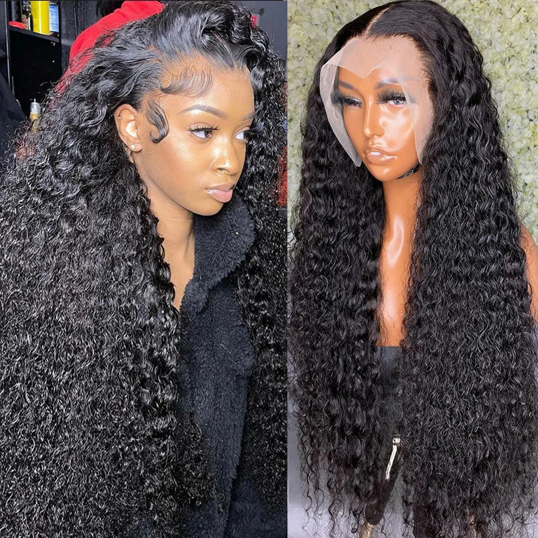 30 40 Inch Pre Plucked Curly Lace Wigs for Women 13x4 HD Lace Frontal Wig Human Brazilian Hair Deep Wave Lace Front Wig