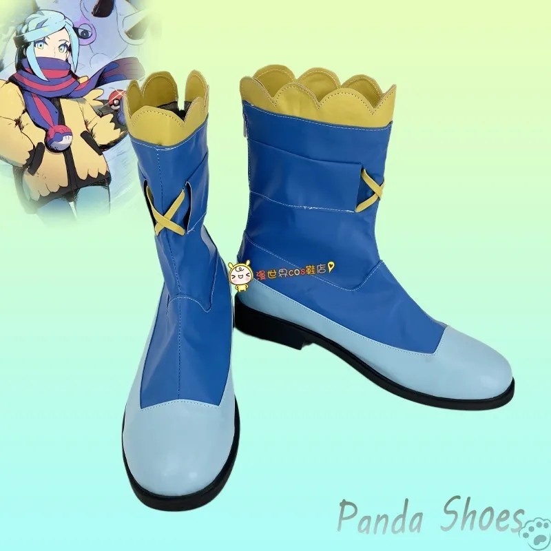 Zapatos de Cosplay de elfo Grusha, botas largas de Anime para fiesta de Halloween