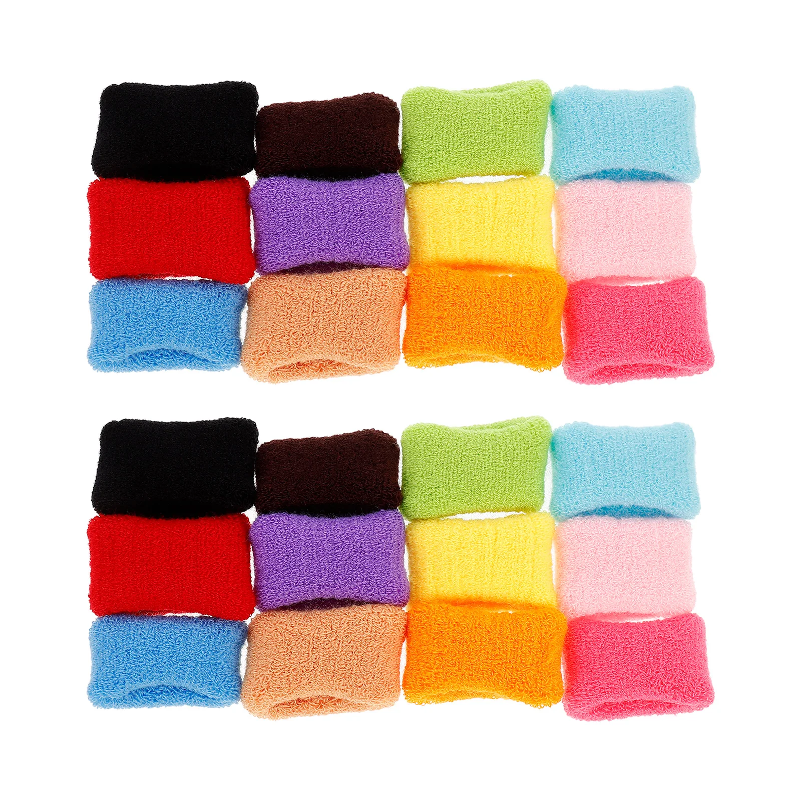 

24pcs Hair Ties Soft Towel Headbands Candy Colors Seamless Bands for Gym Yoga Running Hiking Golf Parties Sweatbands Elastic