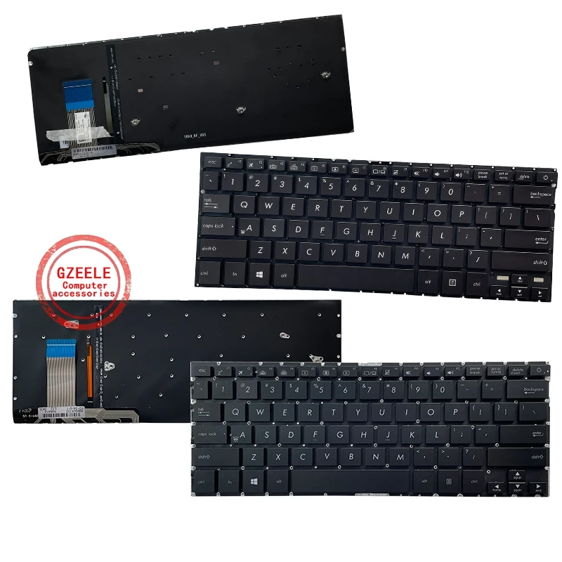 

New US laptop Black keyboard for ASUS UX305 UX330 UX330UA U3000C/CA UX330C/CA UX305/LA/FA with backlit no frame