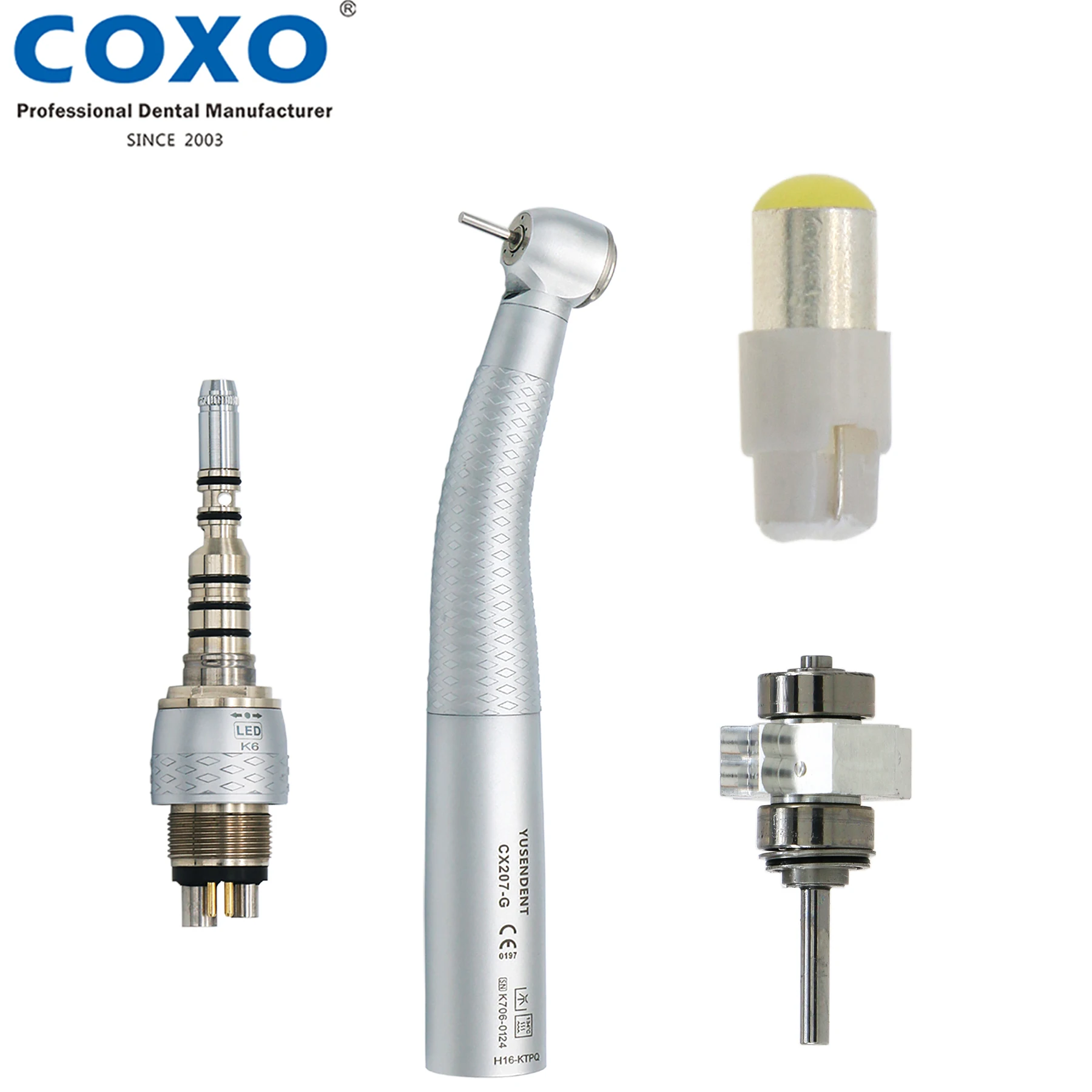 

COXO Dental LED Fiber Optic High Speed Handpiece Fit KAVO Multiflex CX207-GK-TP