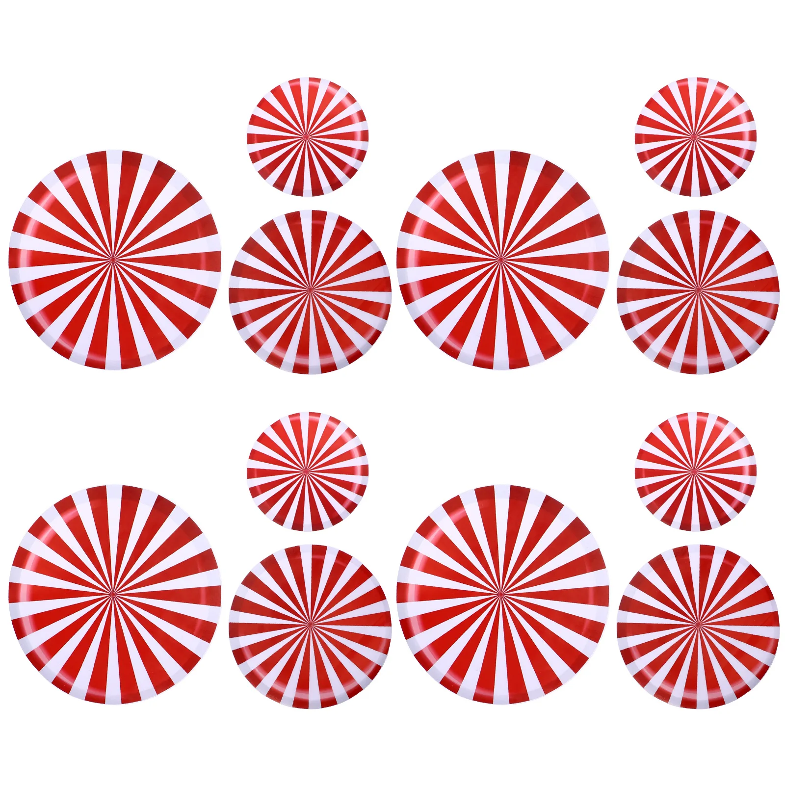 

12Pcs Christmas Creative Candy Stickers Premium PVC Removable Wall Decals DIY Floor Decoration Glass Art Party Decoration