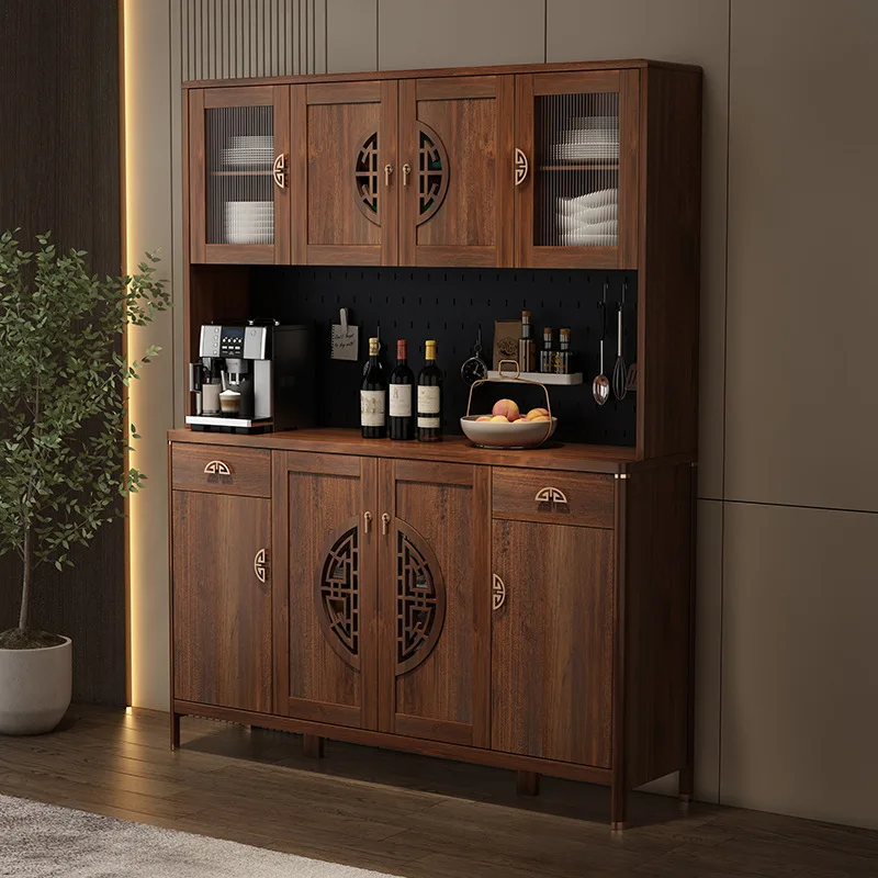 Storage Cabinet Solid Wood Kitchen Sturdy Durable Ample Storage Easy Assembly Stable Construction Heavy Duty Space Saving