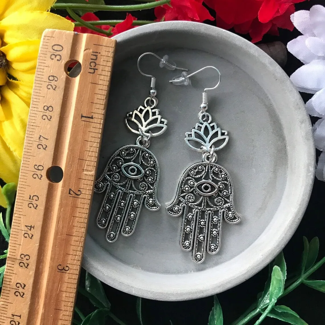 أقراط عين الشر القوطية البوهيمية، مجوهرات نحاسية أنيقة، أقراط متدلية للنساء، إكسسوارات أذن عصرية #3