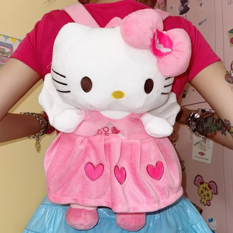 

Hello kitty Plushie Backpack Y2K Pink Plush Kids Teen Dopamine Sweet Cartoon Tide Backpack Mochila Infantil Menina For Children