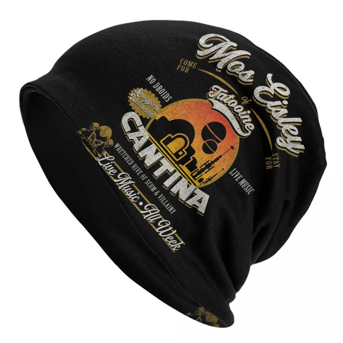 

Mos Eisley Cantina Tatooine Dks Мужчины Женщины Взрослые шапки Шапки Вязаный капот Теплые шапки в стиле хип-хоп Осень Зима Уличные шапки Skullies