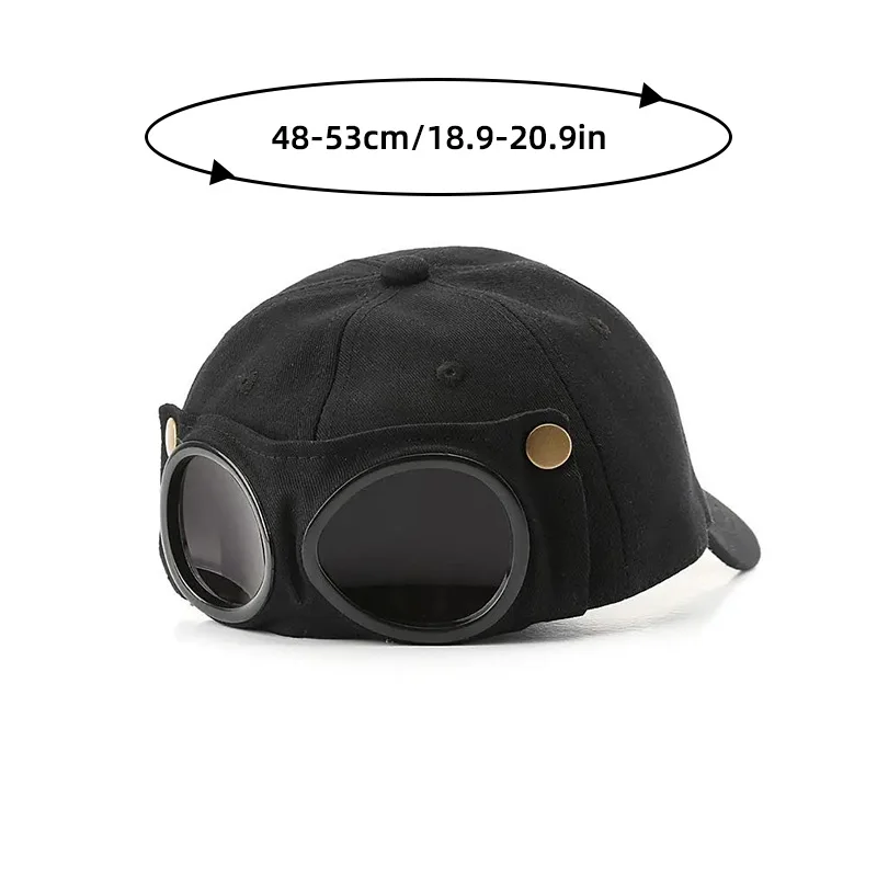 New Cool Baby Glasses Baseball Cap Spring Summer Baby Aviator Hat Children Kids Glasses Hip Hop Hats Toddler Sun Visor Caps