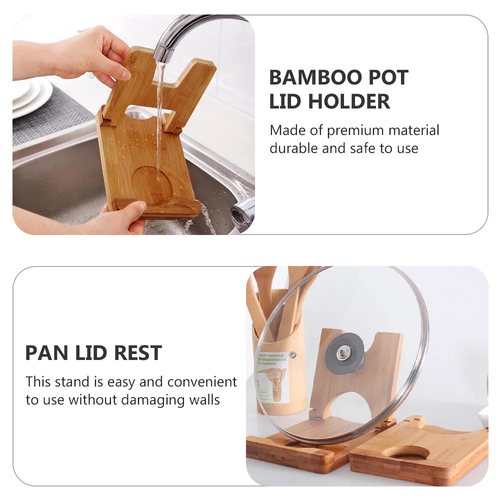 

1Pcs Pot Lid Holder Kitchen Utensil Organizer Pan Cover Rest Easy Convenient Use Home Decor