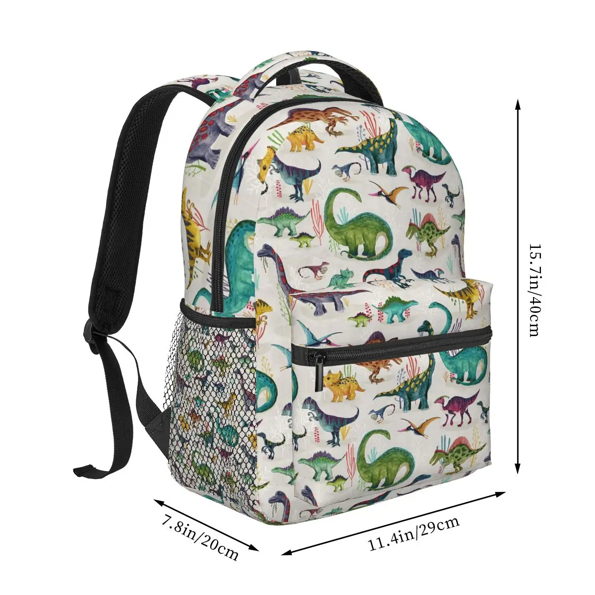 Bright Dinosaurs Backpacks Boys Girls Bookbag Students School Bags Cartoon Travel Rucksack Shoulder Bag Large Capacity