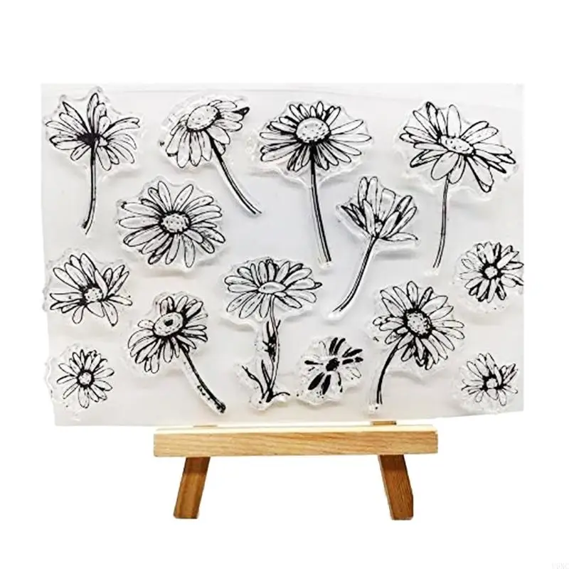 U6XC Flower Silikon Flear Clear Stamp