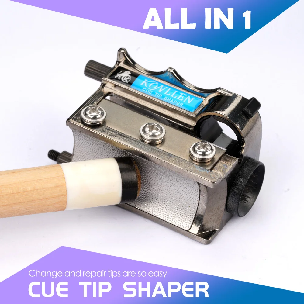 

KONLLEN All Functions in 1 Billiard Tip Tool Repair Pricker Upgrade Cue Tip Shaper Sander Pressing Billiard Accessories