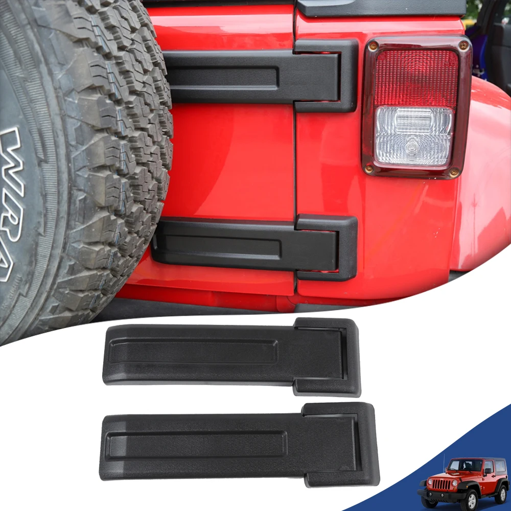 

Car Tailgate Hinge Decoration Rear Door Spare Tire Holder Hinge Cover Trim for Jeep Wrangler JK 2007-2017 Exterior Accessories