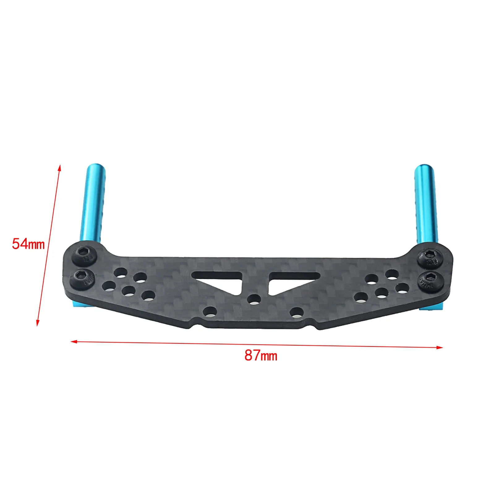 カーボンファイバー製フロントおよびリアショックタワー、ボディポストマウント付き、タミヤ TT-01 1/10 リモートコントロールカーアップグレードパーツ用交換品