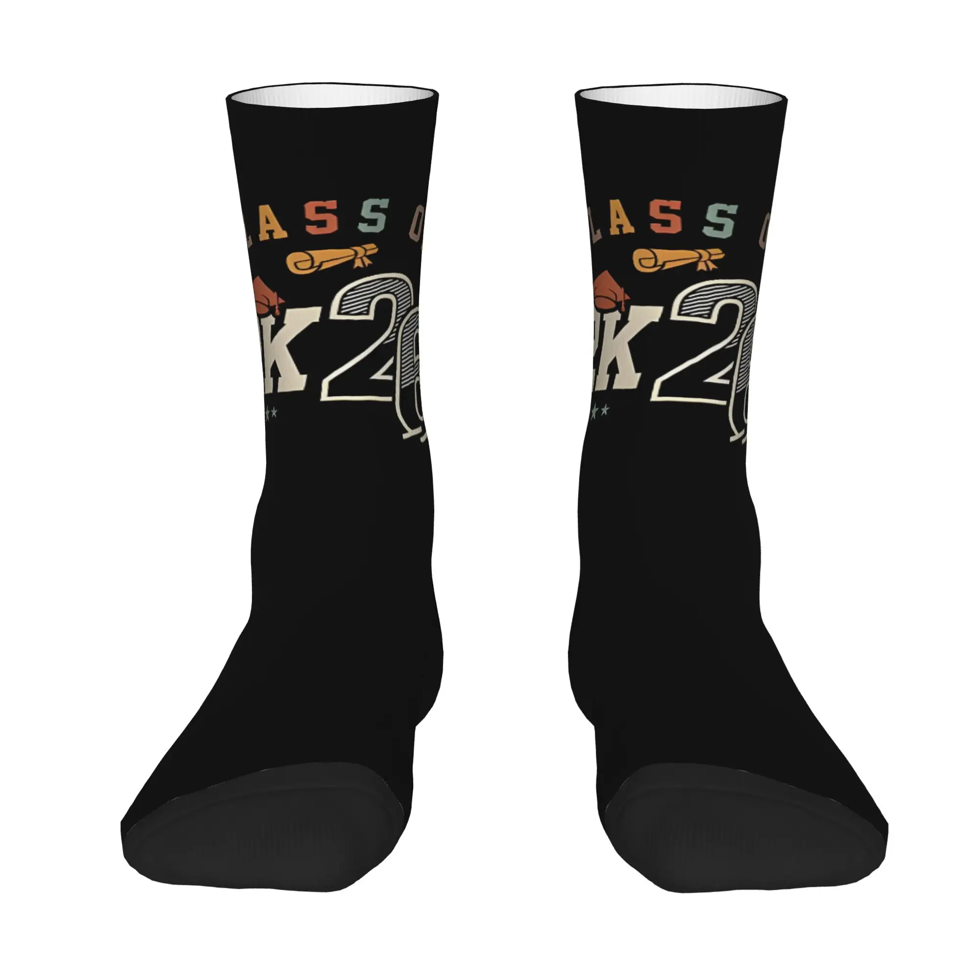 Funny Sock Graduation in 2026 Class Of 2026  First Day Of School Harajuku Quality  Printed Men Crew Socks Novelty Men's Socks