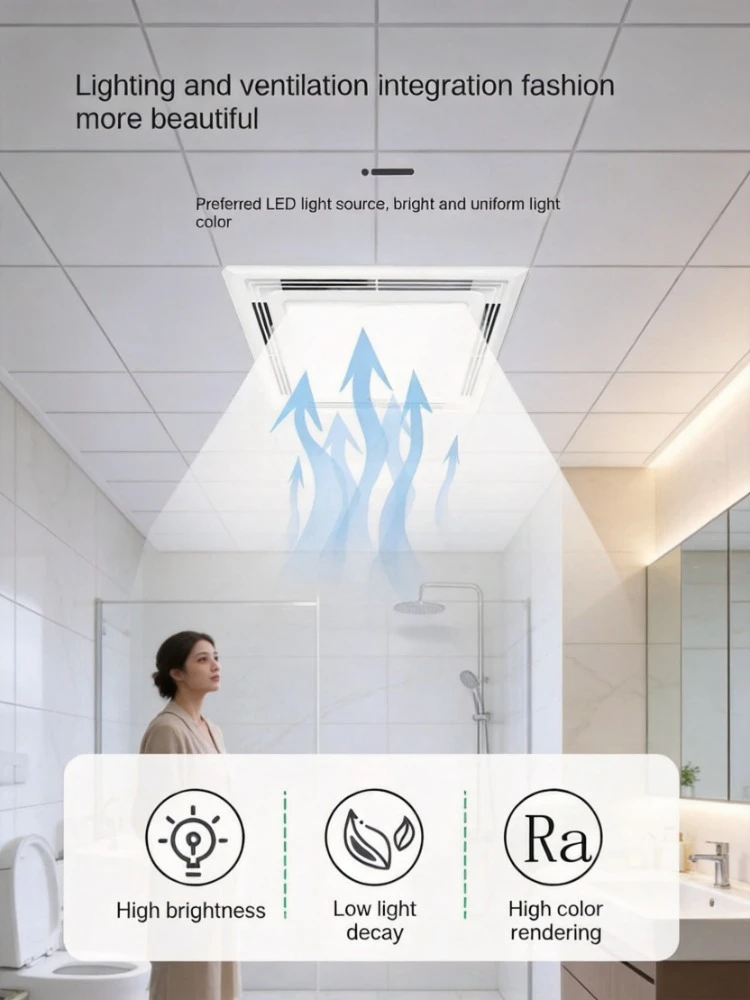 

Integrated Ceiling Exhaust Fan With Lighting Function Household Ventilator Suitable For Kitchen And Bathroom