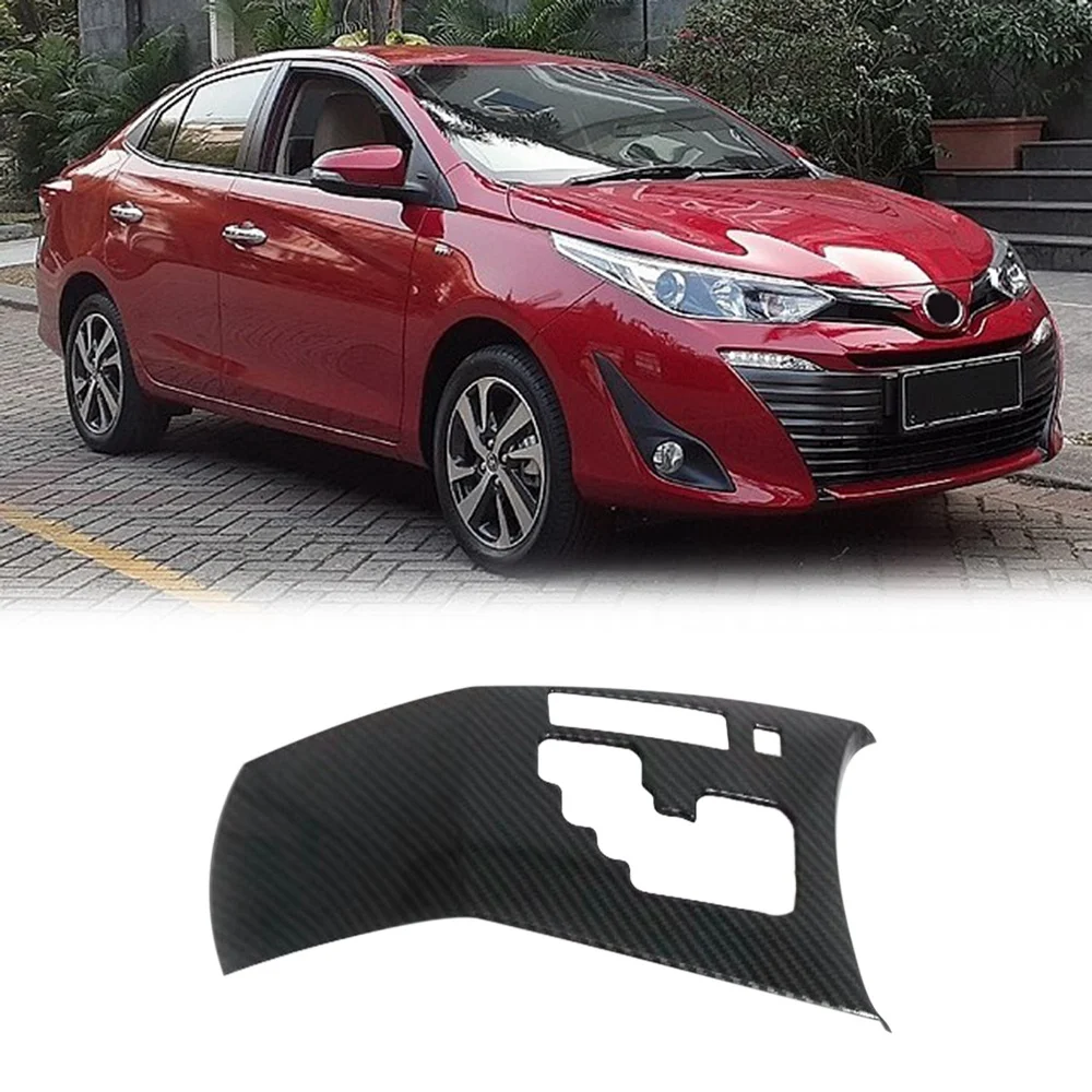 

Автомобильная Центральная панель переключения передач из углеродного волокна, переводная панель управления, наклейка для модификации интерьера для Toyota VIOS 2016-2021