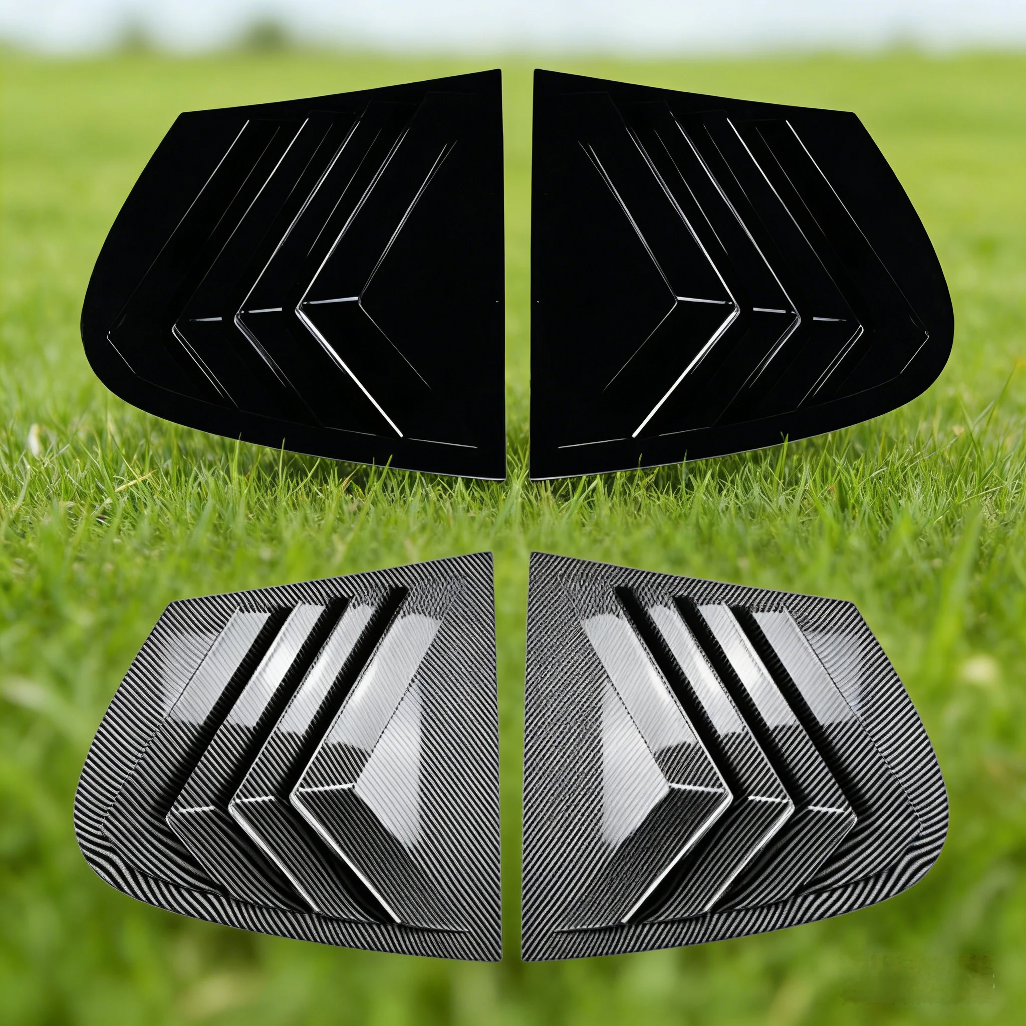 Pair Rear Side Window Trim Spoiler for BMW 1 Series E87 2005 2006 2007 2008 2009-2011 Window Shutter Cover Louver Air Vents