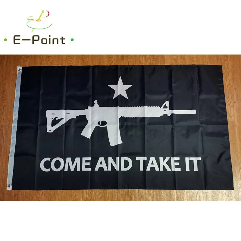 

Come And Take IT Gun Flag 3 фута * 5 футов (90*150 см) Размер Рождественские украшения для дома Флаг Баннер Крытый Открытый Декор M33