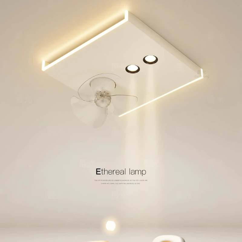 Creative Fan Light Led Dining Room Living Room Light Simple Modern Ceiling Master Bedroom Room 2025 New Lamps