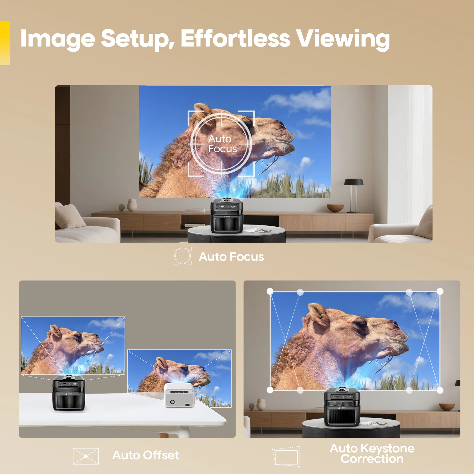 Magcubic 900ANSI HY450 C Auto Focus Projector 8K 1080P Ultra Short Throw Allwinner H716 BT5.4 Auto Offset Home Theater Voice