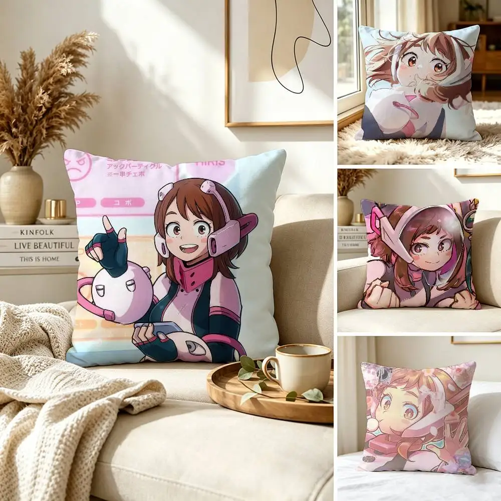 Ochaco Uraraka Japanese Anime Pillow Case for Sofa Living Room Home office Decor Protective Cover